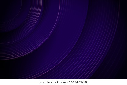 Abstract purple circle line stripes. Hi-tech futuristic background