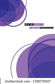 Diseño vertical de protones de círculo púrpura abstracto