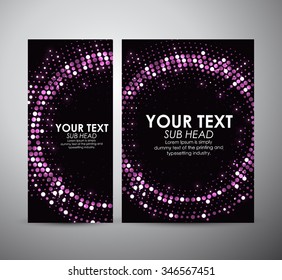 Abstract purple circle shining pattern. Brochure business design template or roll up. Vector illustration