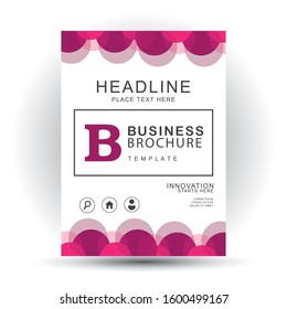 Abstract purple circles background for Poster Brochure Flyer design