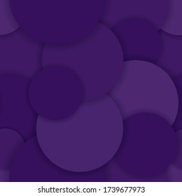 Abstract purple circles layers on a dark background paper. Seamless pattern. Vector illustration for business flyers template, web design, book covers, print pattern, etc.