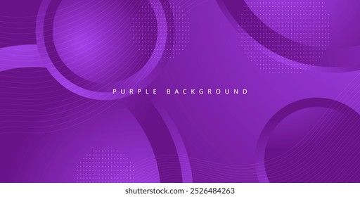 Color púrpura abstracto con el fondo geométrico de la decoración de la forma del círculo. Vector de EPS10