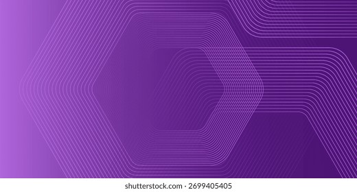 Fundo de hexágono do gradiente de cor roxo abstrato. Forma de composição hexágono. Design moderno. Ilustração vetorial.