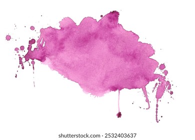 Image vectorielle abstraite couleur violet tache humide texture peinte à la main arrière-plan