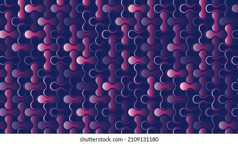 Abstract Purple Colored Geometric Mosaic Background Design, Three Dimensional Metaballs Pattern in Editable Vector Format