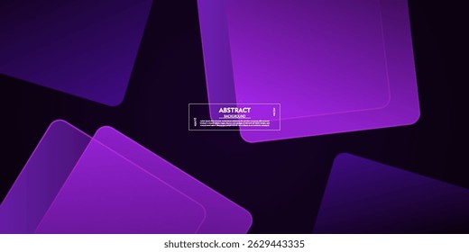 Abstract purple colored square overlapping 3D background. Trendy shape pattern combination. Vector Eps10