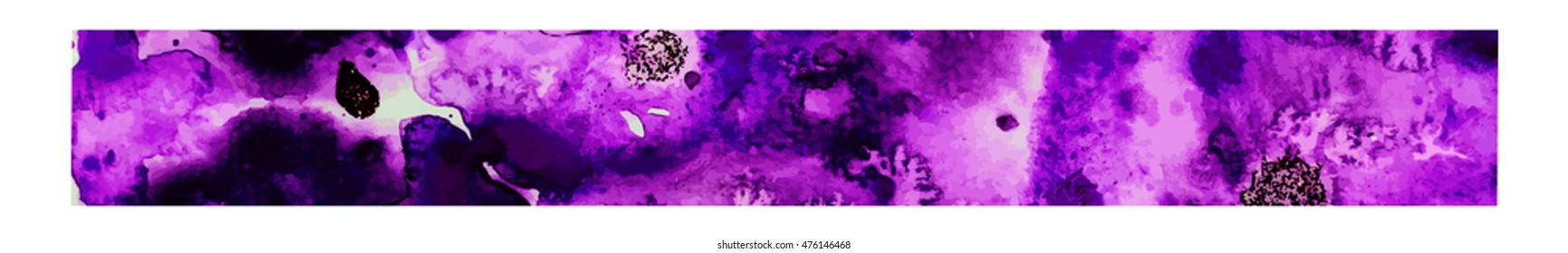 Abstract Purple colorful wet watercolor wash. Vector EPS-10 file, transparency used. 
