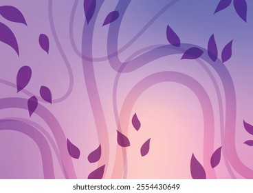 Abstract purple curve line gradient pattern background vector illustration.