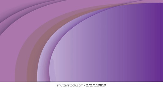 Fundo abstrato de onda curva roxa com camadas de gradiente suave em estilo artístico moderno suave