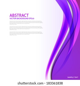 Abstract purple curves background - Design Template