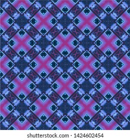 Abstract purple decorative islamic multicolor mosaic texture. Ornamental seamless pattern