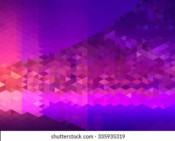 Abstract purple and deep blue triangle pattern