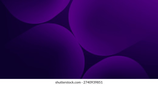 Abstract Purple Deep Gradient Background with Fluid Geometric Shapes