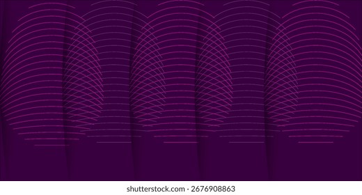 Abstract purple design with concentric wave patterns, modern and elegant, perfect for posters, promotions, music covers, technology events, and digital design elements.