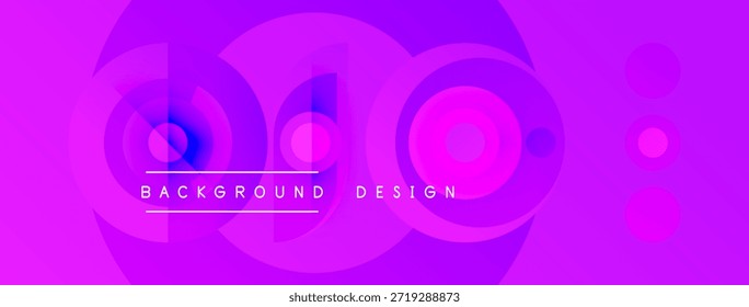 El diseño púrpura Abstractas presenta círculos concéntricos, el texto lee el diseño de fondo. Los Gradientes vibrantes crean un efecto visual dinámico.