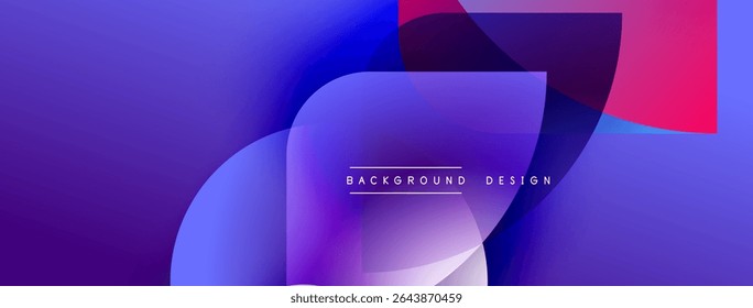 Abstract purple design features flowing shapes, gradients. Modern aesthetic, suitable for digital backgrounds, presentations. Minimalist style.
