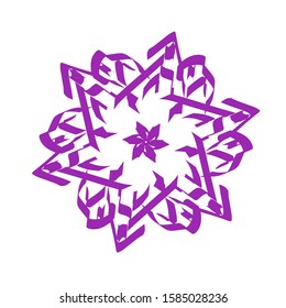 Abstract purple design for the frame