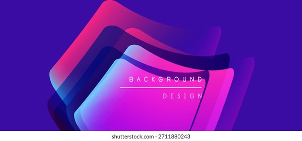 Abstract purple design. Overlapping shapes create dynamic visual effect. Modern background suitable for presentations, graphics.