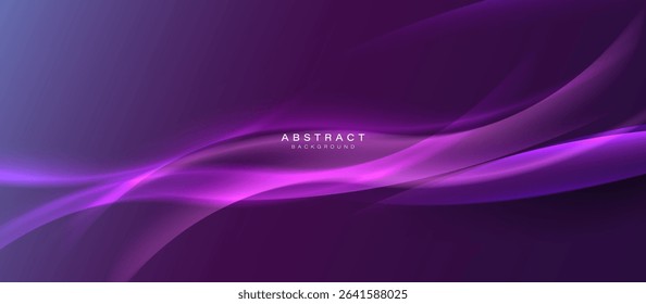 Abstract purple digital dynamic wave background. Futuristic hi-technology concept. Business banners, flyers, and presentations. Vector illustration
