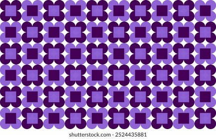 fundo de bloco de ponto roxo abstrato com bolhas, tom violeta e ponto redondo e quadriculado xadrez xadrez xadrez de várias camadas repete o padrão, imagem repleta, design para impressão de tecido