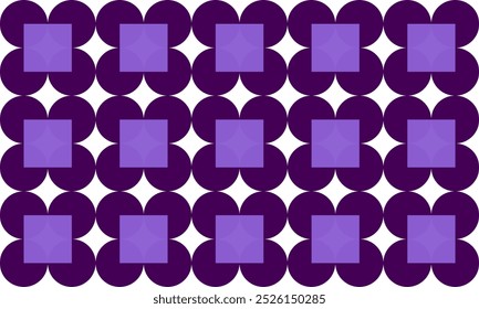 fundo de bloco de ponto roxo abstrato com bolhas, tom violeta e ponto redondo e quadriculado xadrez xadrez xadrez de várias camadas repete o padrão, imagem repleta, design para impressão de tecido, flor