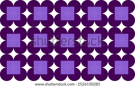 abstract purple dot block background with bubbles, violet tone and round dot and square block checkerboard multiple layer repeat pattern, replete image, design for fabric printing, flower