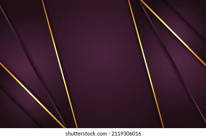 Abstrakte violette Dynamik mit Linien, goldener Hintergrund