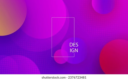 Abstract purple elegant background with colorful circles.