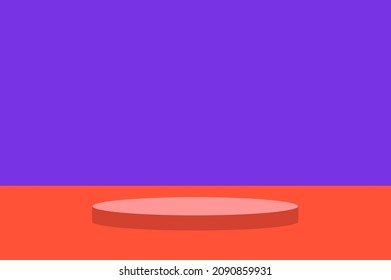 Resumen espacio púrpura vacío en colores modernos con espacio libre. Diseño de podio publicitario