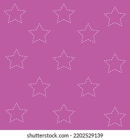 Abstract purple  Fabric Pattern white dotted star dashed line quilt pattern  pattern handkerchief pattern
