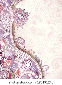 Abstract Purple Floral Background