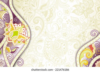 Abstract Purple Floral Background