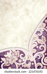 Abstract Purple Floral Background