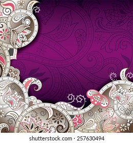 Abstract Purple Floral Background