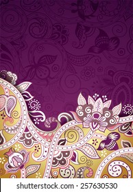 Abstract Purple Floral Background