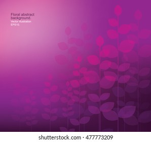 Abstract purple floral background. Vector illustration.
