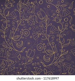 Abstract purple floral seamless vector eps 8