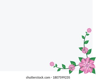 abstract purple flower post card design template vector design