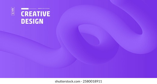 Abstract Purple Fluid 3D Wave Background Design Template