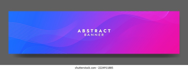 Abstract Purple Fluid Banner Template. Modern background design. gradient color. Dynamic Waves. Liquid shapes composition. Fit for banners