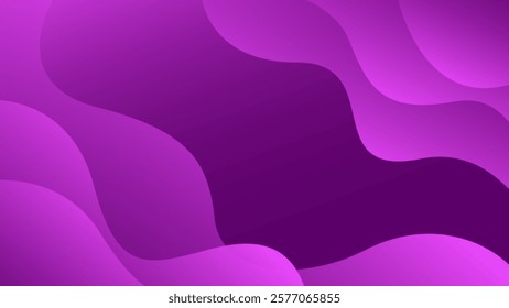 Abstract purple fluid wave background, gradient color. Modern dynamic wallpaper. Template banner background for sales, business, ads, events, websites, pages, and others