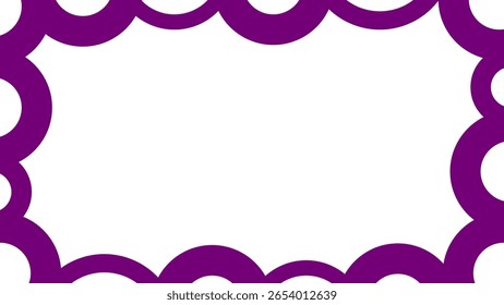 Quadro roxo abstrato com padrão de círculo para sua apresentação ou design de capa 