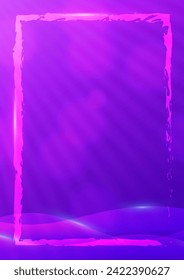Abstract purple frame with light effects