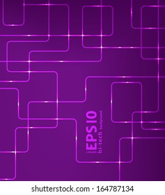 Abstract purple futuristic EPS10 vector modern hi-tech glowing background illustration