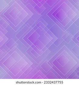 Abstract purple geometric background, chaotically drawn squares and thin stripes