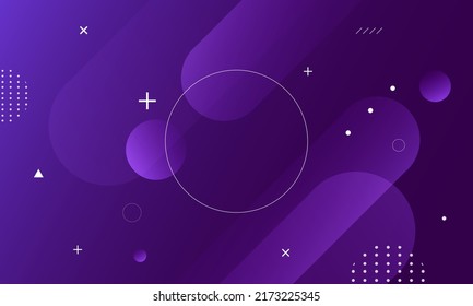 Abstract purple geometric background. Dynamic shapes composition. Eps10 vector