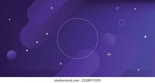 Abstrakter violetter geometrischer Hintergrund. Dynamische Formenzusammensetzung. EPS10-Vektor