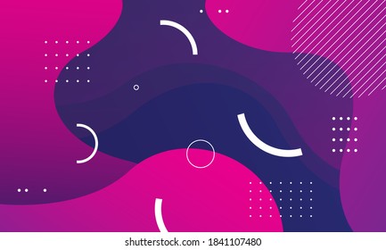 Abstract purple geometric background. Fluid shapes composition. Eps10 vector