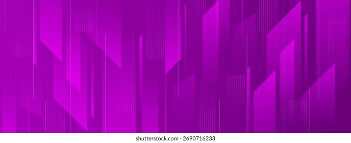Abstract purple geometric background with layered shapes and gradient light