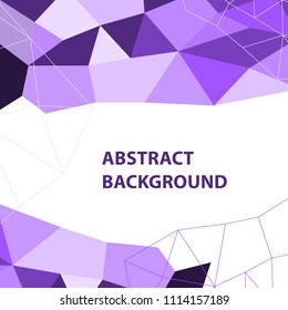 Abstract purple geometric background with polygon design, stock vector